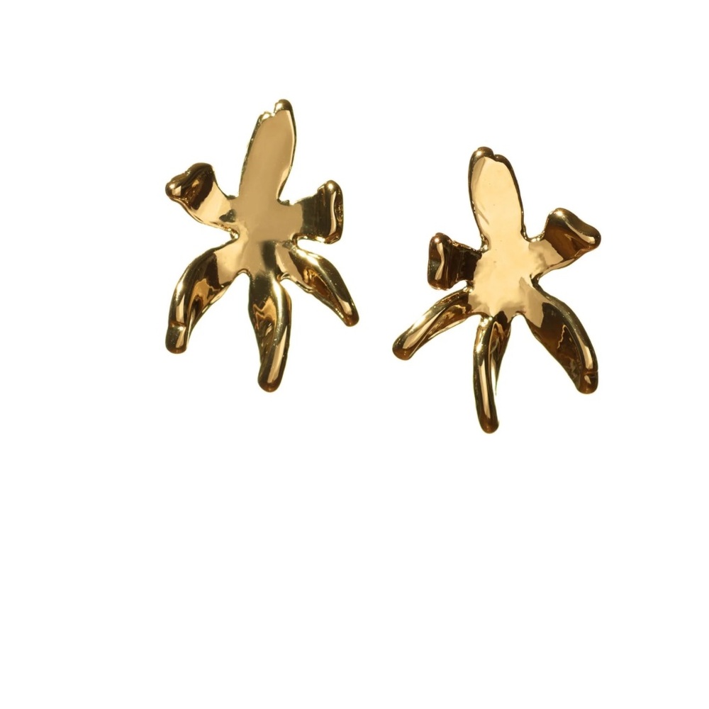 Gold Floral Earrings